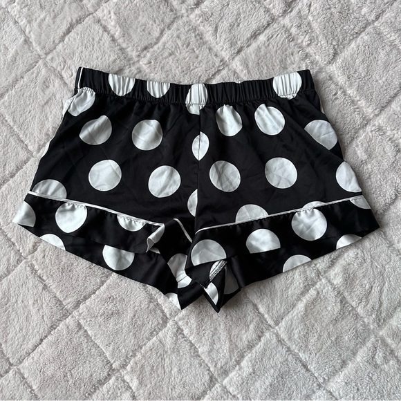 Victoria's Secret | Black and White Polkadot Satin Sleep Shorts | Size Small - Picture 2 of 10